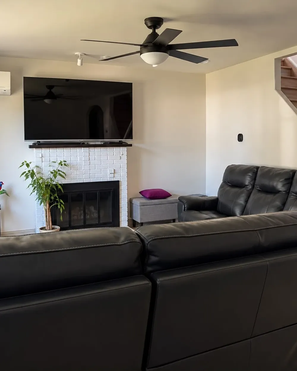 Before: the same living room