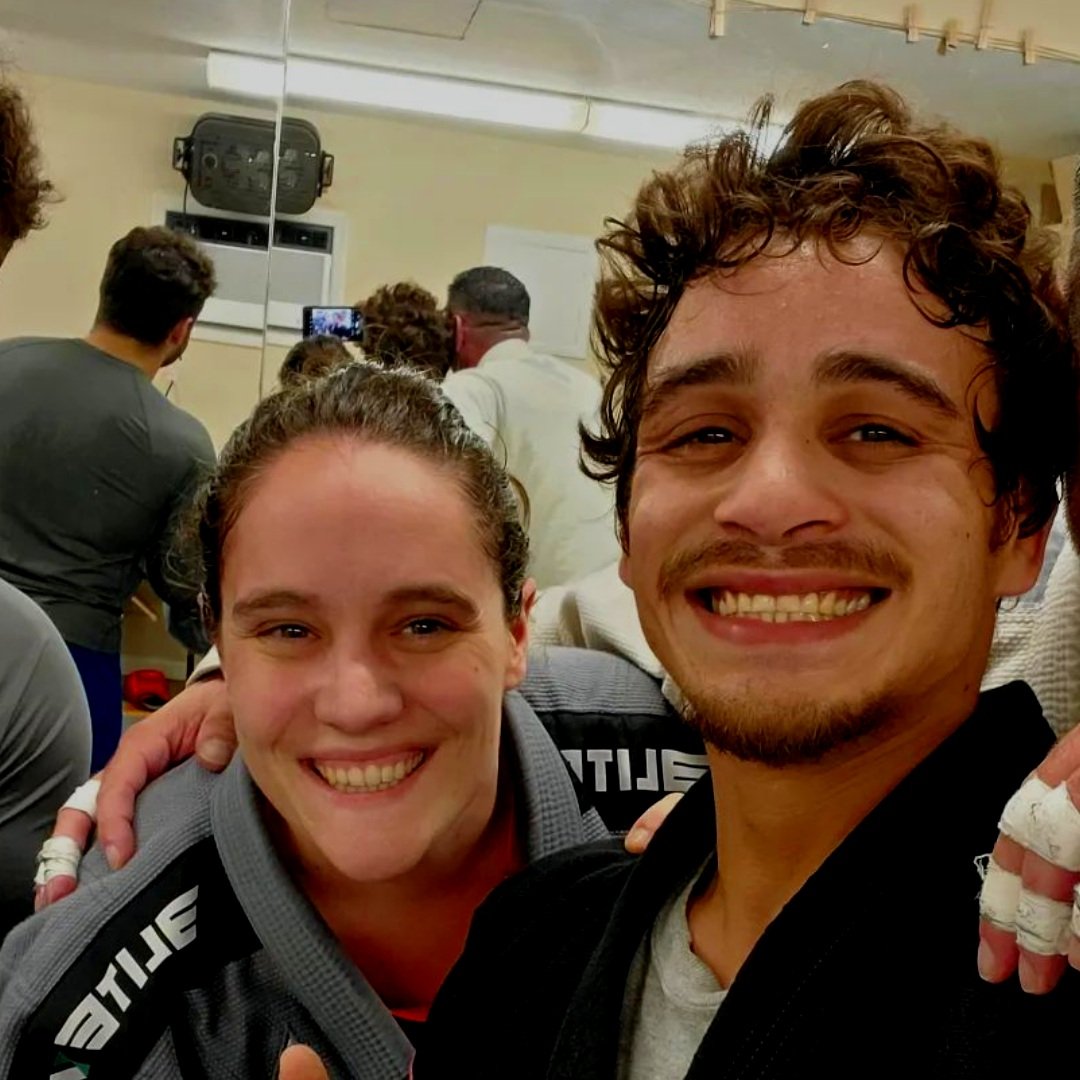 Sensei Fabian with a student after training